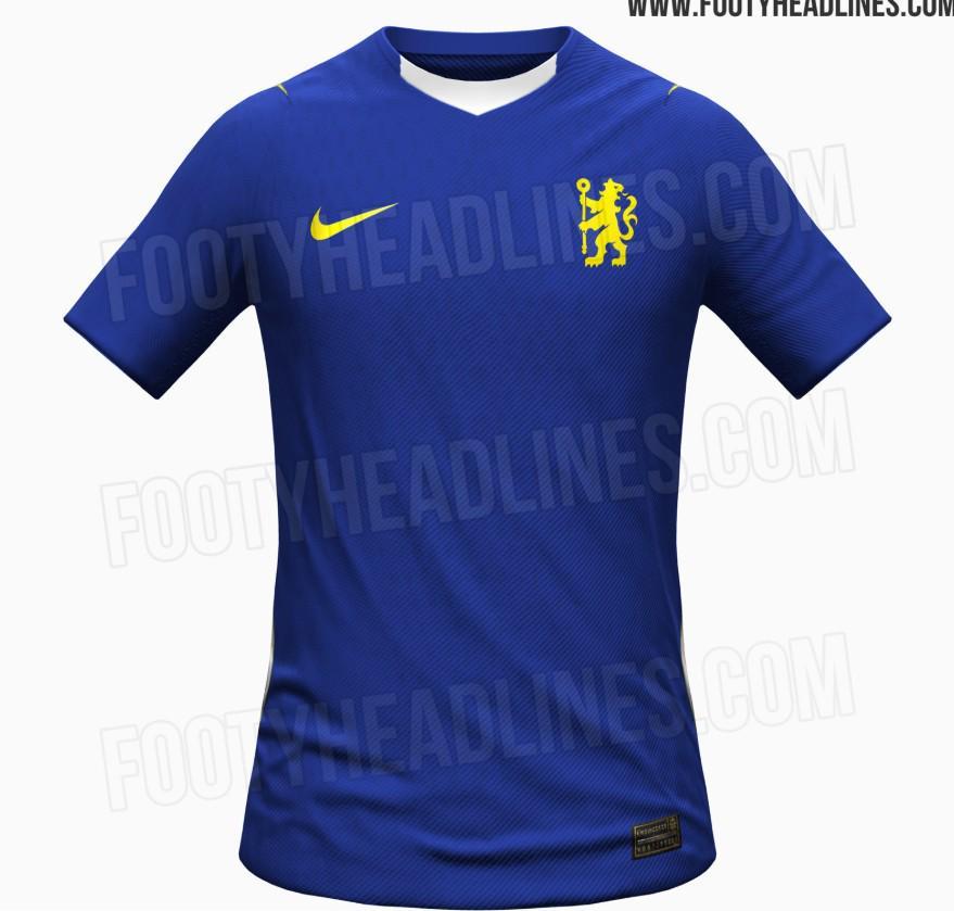 世界杯下载更新-切尔西26/27主场球衣谍照：采用黄色狮子队徽，搭配亮蓝色底色